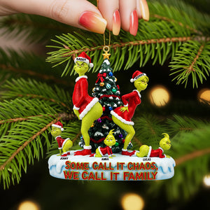 Funny Green Monster Family Personalized Gifts For Family Christmas Ornament 05natn180925-Homacus