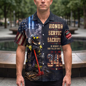 Never Forget Their Sacrifice - Firefighter Memorial Hawaiian Shirt 02HUQN060826