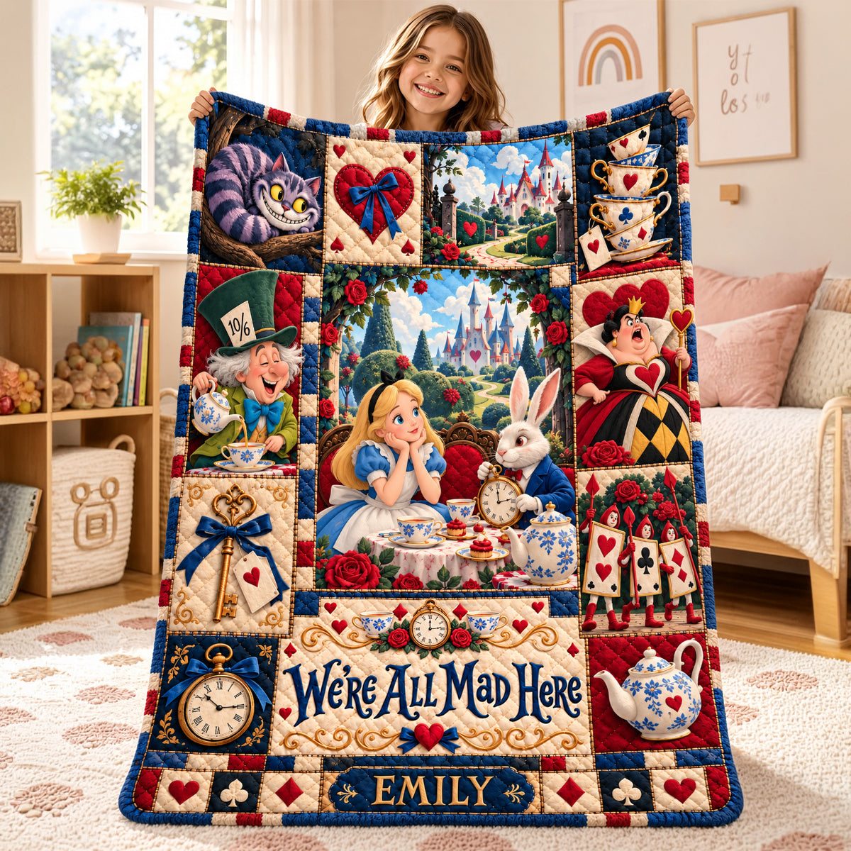 75th Anniversary Whimsical World Blanket - Personalized Gifts For Childhood Blanket 02HADH061026-Homacus
