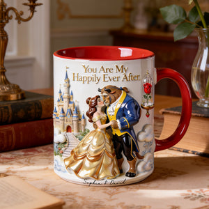 Kissing Fairytale Couple Coffee Mug - Personalized Gift For Couples 01OHLU080126-Homacus