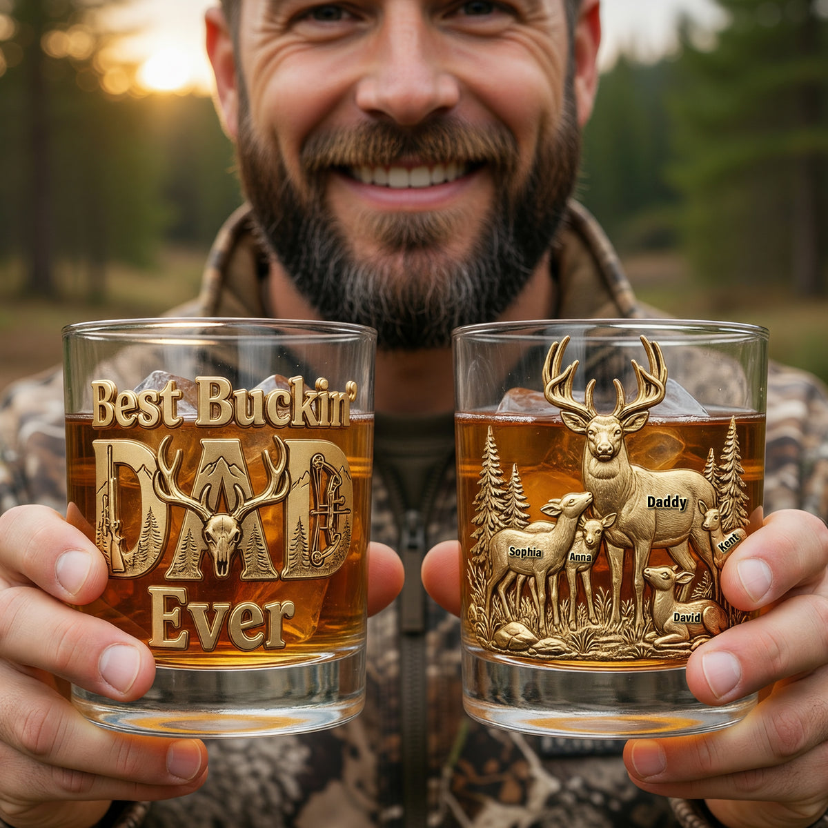 The Best Hunting Dad Drinking Glass - Personalized Gifts For Dads 03naqn220526-Homacus
