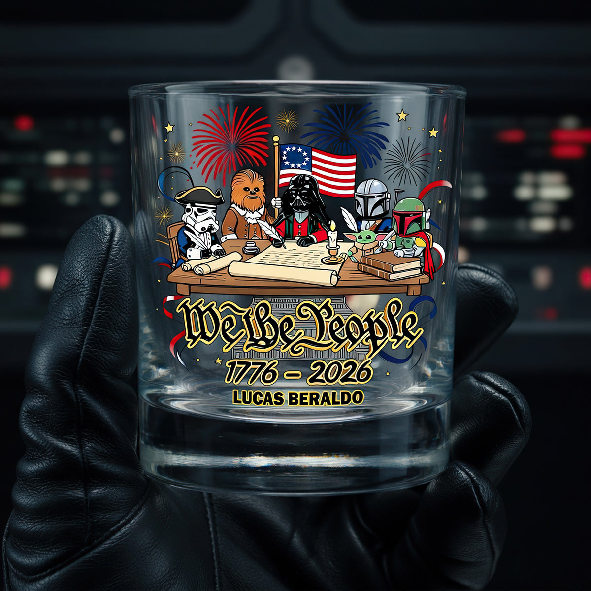 Lovely Warriors Celebrated America 250th Anniversary Drinking Glass - Personalized Gifts For Patriots 04todt050626