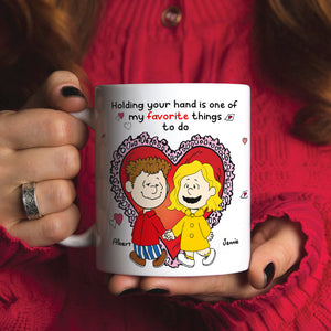 Personalized Gift For Couples Valentine White Mug Couple Holding Hand 01KALU261224DA-Homacus