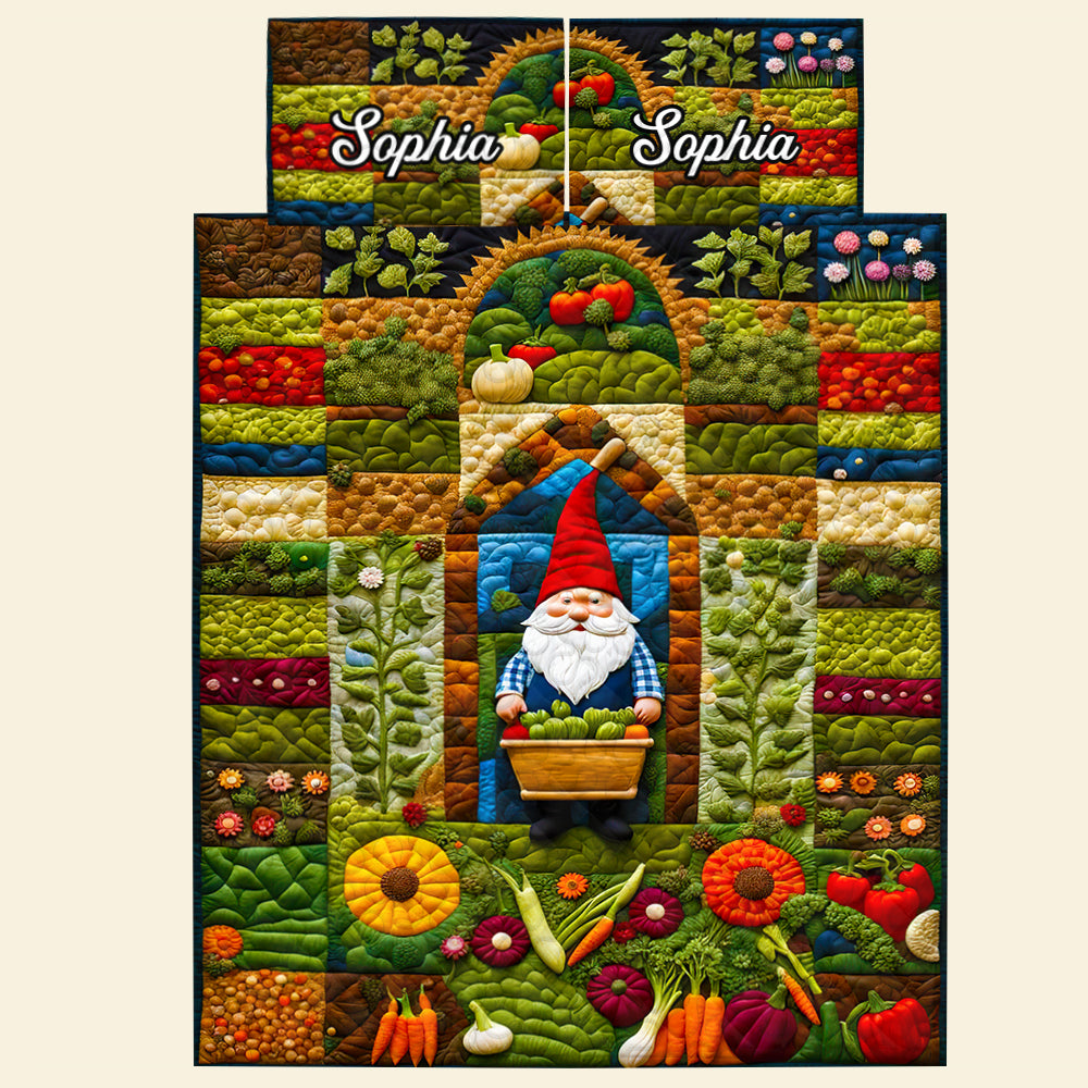 Garden Gnome Bedding Set Personalized Gifts For Gnome Lovers 03HUDT170725-Homacus