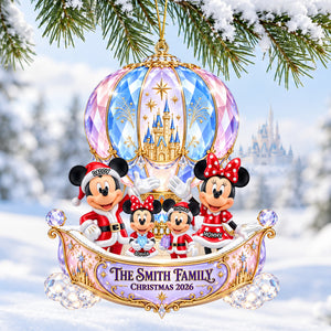 Merry Christmas Hot Air Balloon Ornament - Personalized Gifts For Family 07tyqn011026-Homacus