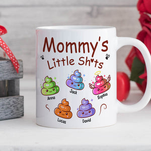 Personalized Funny Gifts For Mom/Dad Coffee Mug 05katn050225 Mommy's Little Sh*ts-Homacus