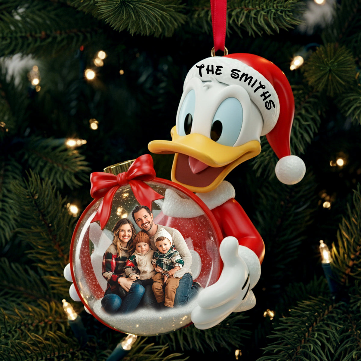 Joyful Christmas Family Ornament - Personalized Custom Photo Gift For Family 05PGLU051125-Homacus