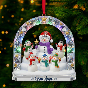 Grandma’s Snowman Family Ornament - Personalized Christmas Gift For Grandma 04TOLU250925-Homacus
