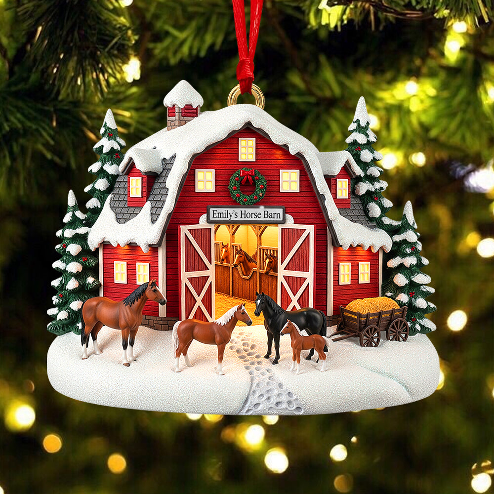 Farm Style Christmas Ornament – Personalized Gifts for Horse Lovers 04hyqn070825-Homacus