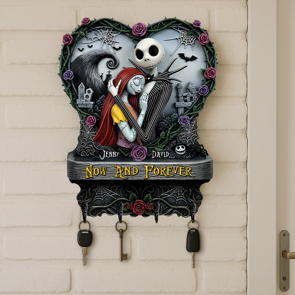 Romantic Skull Couple Personalized Gifts For Couple Key Hanger 03qhtn230525-Homacus