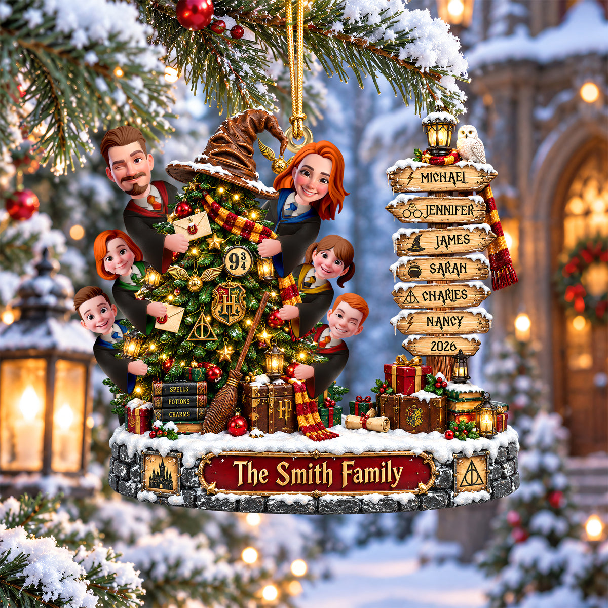 Merry Family Memories Christmas Ornament - Personalized Gifts For Family 01TOQN100926-Homacus