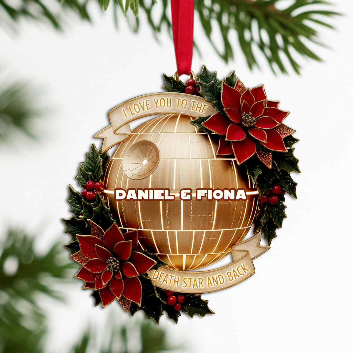 Starlit Love Ornament - Personalized Christmas Gift For Couples 02PALU251025-Homacus