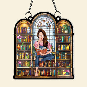 Personalized Gifts For Book Lover Suncatcher Ornament 02HUMH310724TM-Homacus