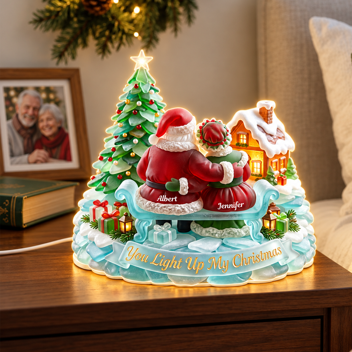 You Light Up My Christmas Acrylic Light Box - Personalized Gifts For Couple 08pgqn201026