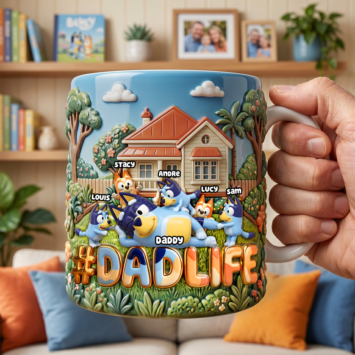 Chill Dad & Little Kids White Mug - Personalized Gift For Dads 03PADH120526-Homacus