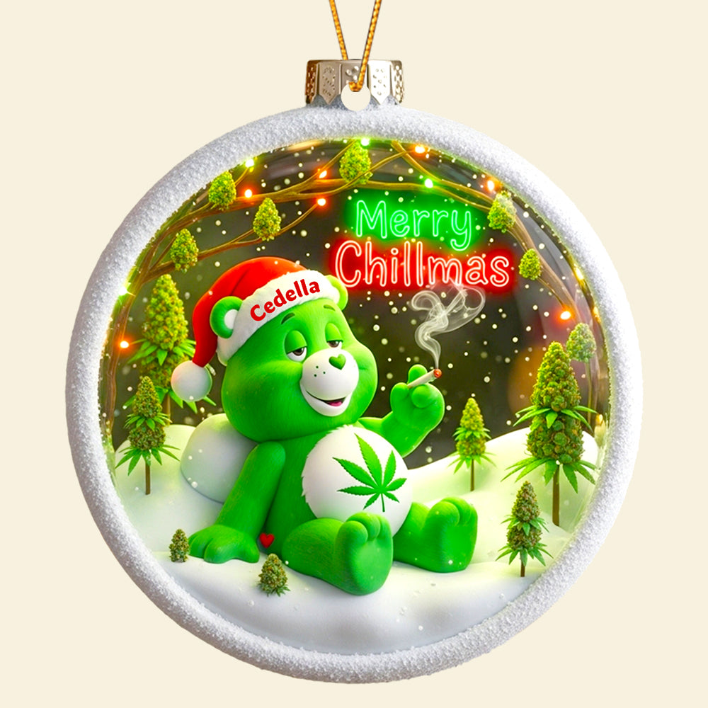 Merry Chillmas Ornament Personalized Gifts For Smokers 02TODT150825-Homacus