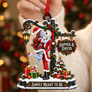 Spooky Sweethearts Acrylic Christmas Ornament - Personalized Gifts For Couple 06TYDH160926-Homacus