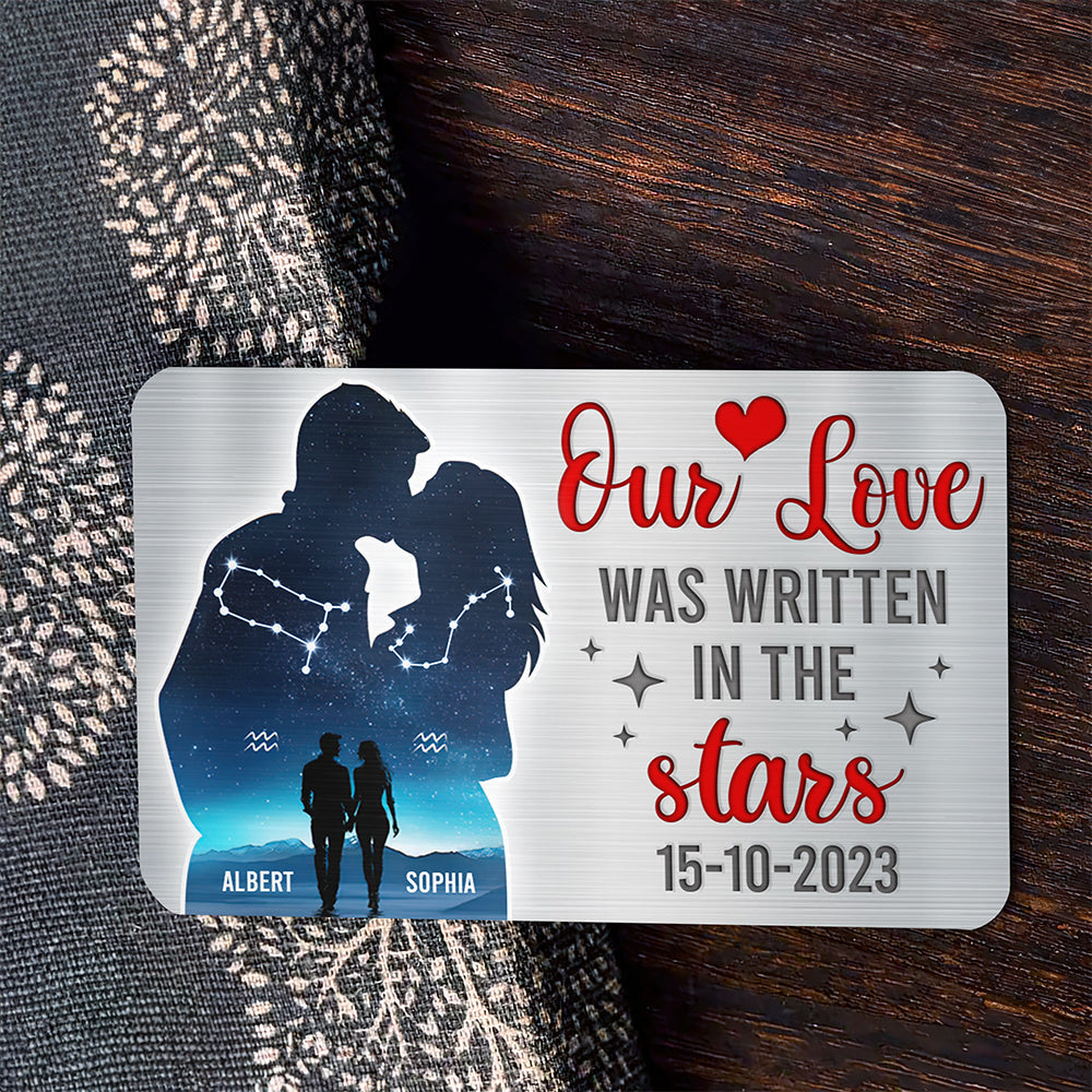 Personalized Gifts For Couple Aluminum Wallet Card 03xqqn020125-Homacus
