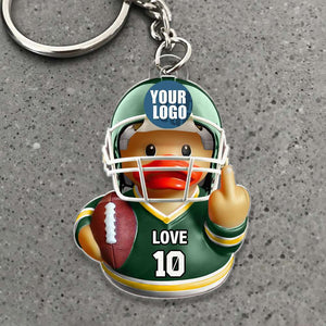 Personalized Gifts For Football Lover Keychain Rubber Duck Football Fans 05HUDT101224-Homacus