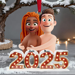 Naughty Couple Ornament Personalized Christmas Gifts 06OHDT151125-Homacus