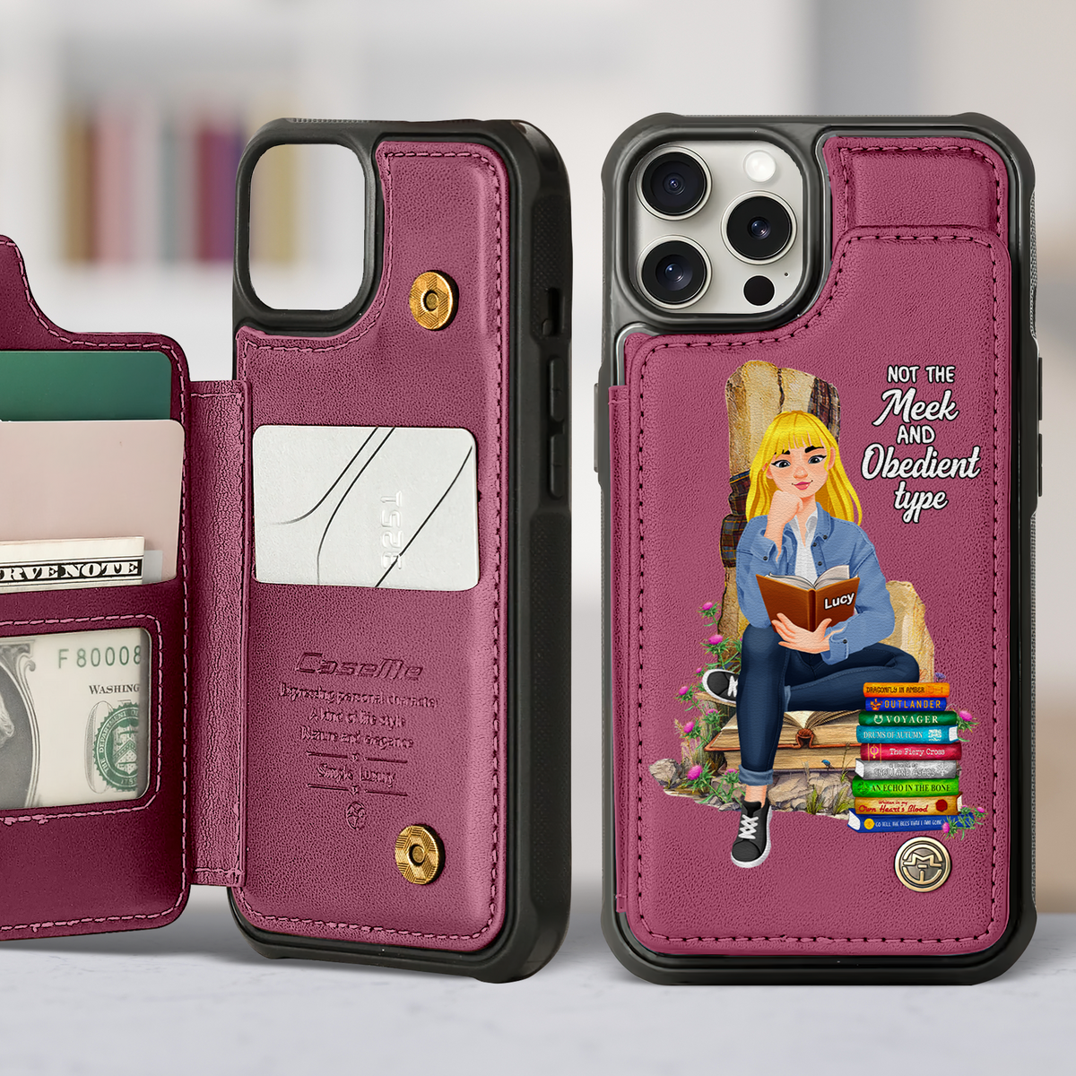 Personalized Gifts For Book Lovers Leather Flip Wallet Phone Case 03hupu260225pa-Homacus