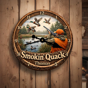 Duck Hunting Wall Clock Personalized Gifts For Hunters 01HUDT231225-Homacus
