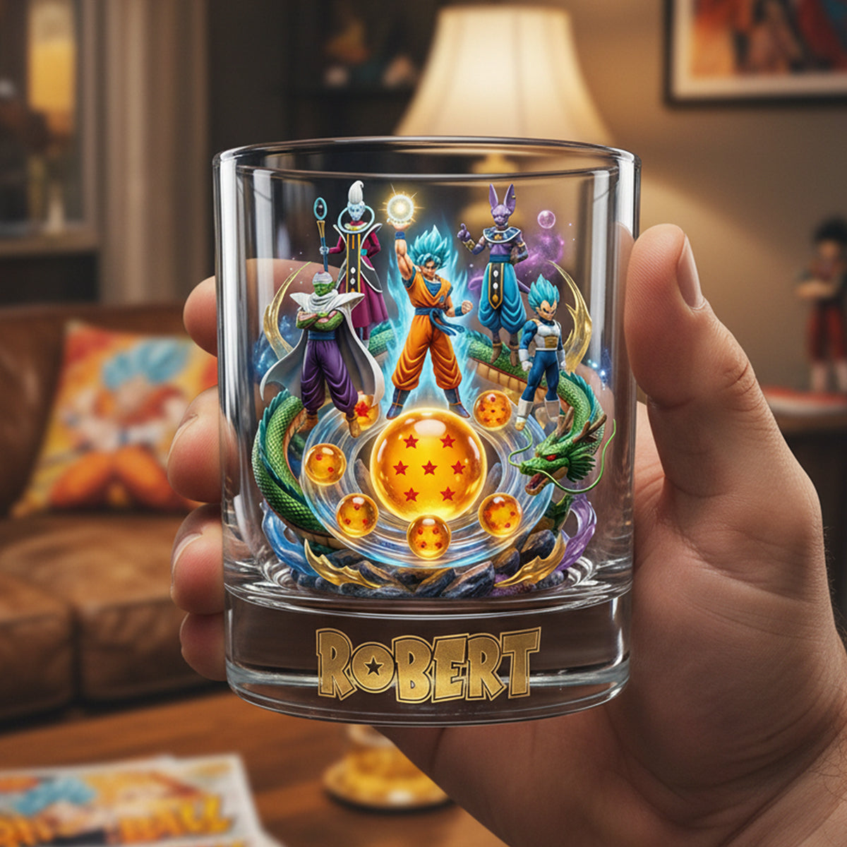 Legendary Dragon Warrior Whiskey Glass - Personalized Gifts For Anime Lovers 02PATA040326-Homacus