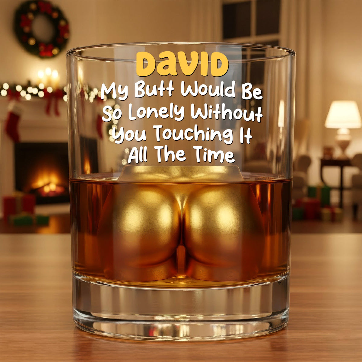 Naughty Couple 11oz Round Whiskey Glass - Personalized Gifts For Couple Christmas Glass 02NAQN201025-Homacus