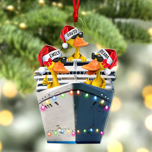 Personalized Gifts For Duck Lovers Christmas Ornament 02qhqn130924 Cruising Duck-Homacus