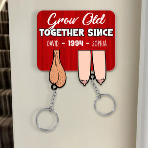 Personalized Gifts For Couple Key Holder Naughty Couple 04OHDT171224-Homacus