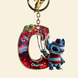 Cute Monster Letter Keychain - Personalized Halloween Gifts For Horror Lovers 03tgqn220825-Homacus