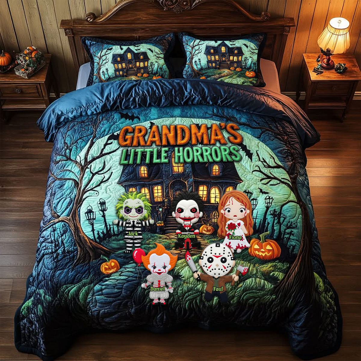 Little Horror Quilt Bed Set - Personalized Gifts For Grandma & Mom 02QHLU080825-Homacus