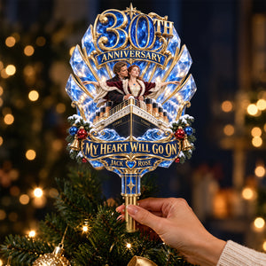 Timeless Love 30th Anniversary Tree Topper - Personalized Christmas Gift For Couples 03HADT100926-Homacus
