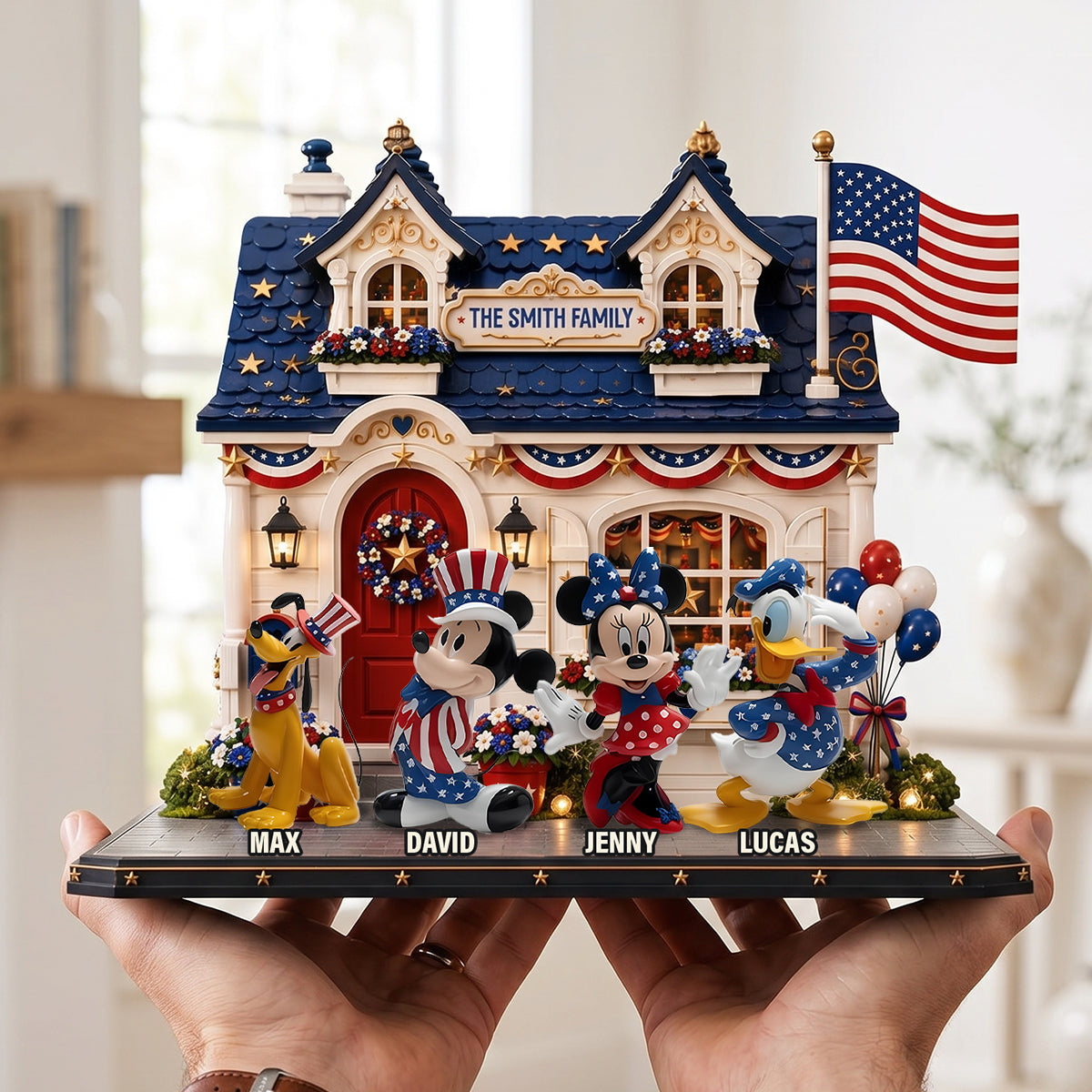 Patriotic Storybook Family Acrylic Plaque - Personalized 250th Anniversary Gift For Family 02TOTN010626