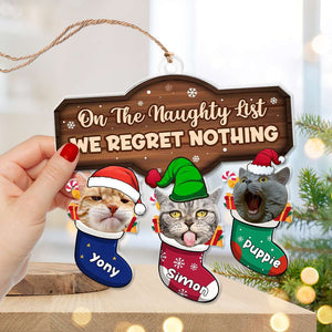 Custom Photo Gifts For Cat Lovers Christmas Acrylic Ornament 03XQLU291024-Homacus