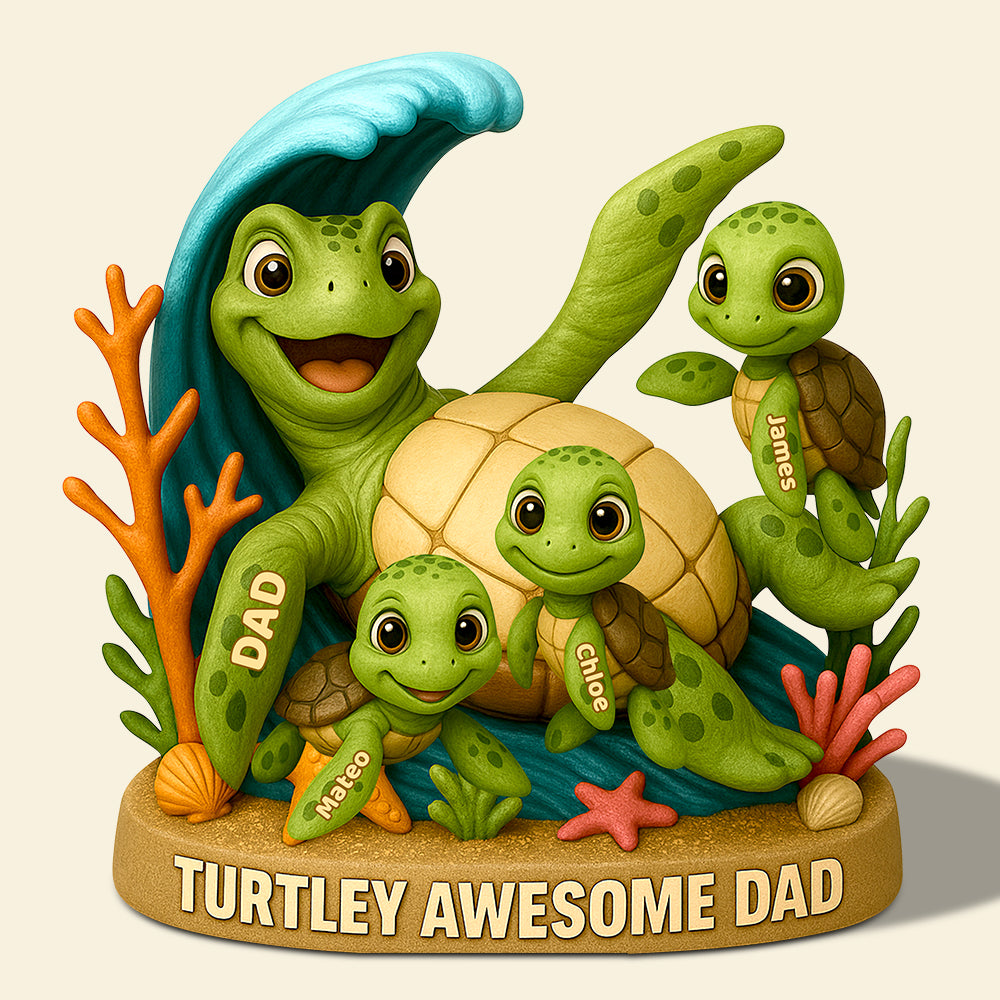 Turtle Awesome Dad Acrylic Plaque Gifts For Dad 01NADT120525-Homacus