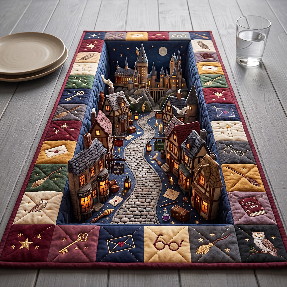Fantastical Universe Quilted Table Runner - Personalized Gifts 06natn110826-Homacus