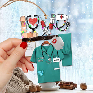 Personalized Gifts For Nurse Christmas Ornament 02OHLU161024-Homacus