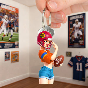 Sassy Sporty Girl Acrylic Keychain - Personalized Gift For Sport Lovers 01HULU120126-Homacus