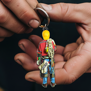 Lineman Keychain - Personalized Gifts For Lineman 07HUPU080725-Homacus