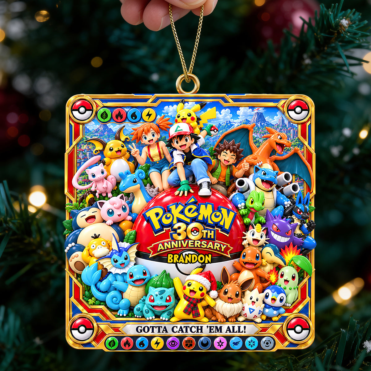 30th Anniversary Colorful Creature Ornament - Personalized Christmas Gifts 01ohdt280926