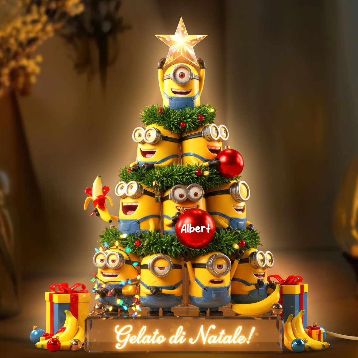 Funny Holiday Monster Acrylic Light Box - Personalized Christmas Gifts 05PAQN061125-Homacus