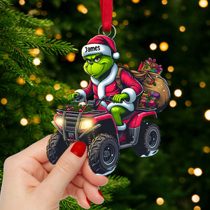 Personalized Gift For ATV Lover Christmas Ornament, Playful ATV Rider 02qhtn061124-Homacus