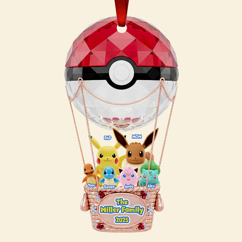 Family Hot Air Balloon Christmas Ornament Personalized Gifts For Family 02NADT270925-Homacus