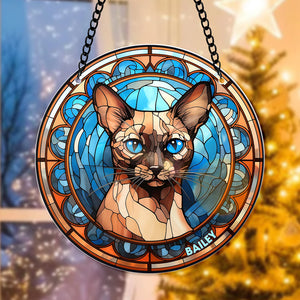 Personalized Gifts For Cat Lover Suncatcher Ornament 01KAQN280824-Homacus