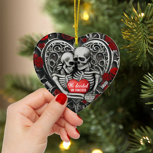 Personalized Christmas Gift For Couple Ornament Skeleton Couple 02OHTN041124-Homacus