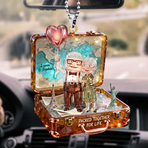 Traveling Couple Car Hanging Ornament, Personalizd Gifts For Adventurous Couple 03qhtn090126-Homacus
