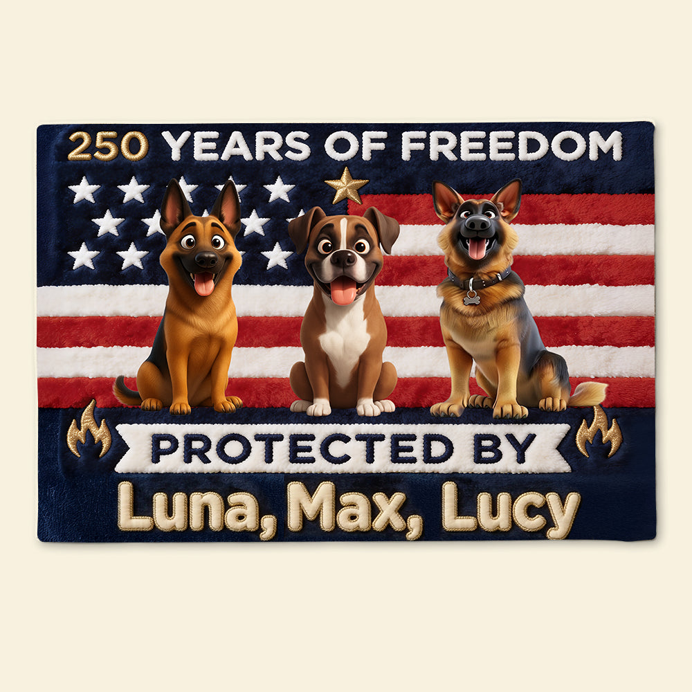 Brave Dogs Doormat - Celebrated America 250th Anniversary - Personalized Gifts For Dog Lovers 02naqn270326-Homacus