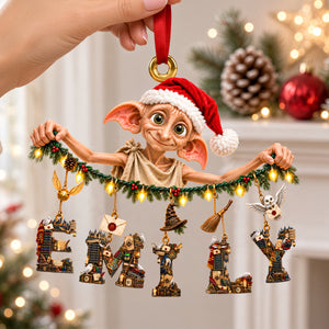 Mystery Elf Library Alphabet Custom Name Ornament - Personalized Christmas Gift 01ohdh250926