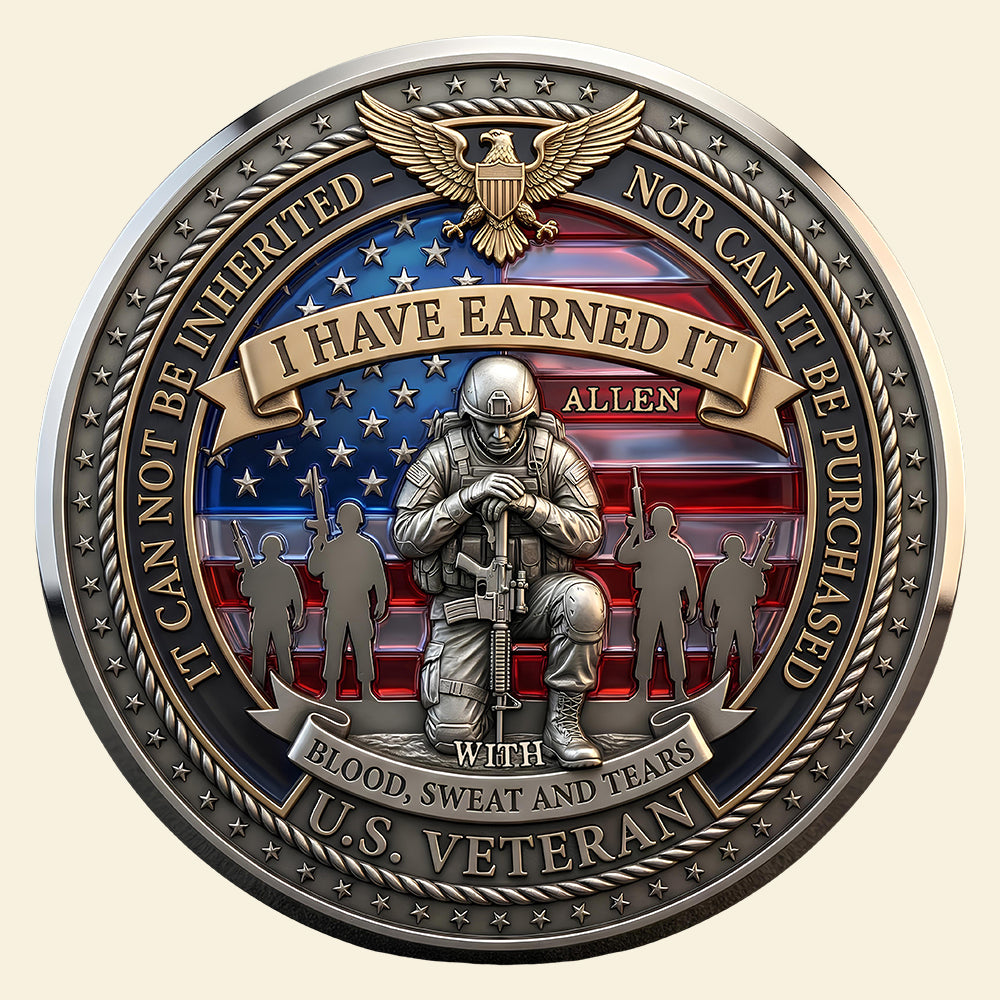 The Sacrifice Of Veterans Printed Metal Coin - Personalized Gifts For Veterans 02padt270226-Homacus